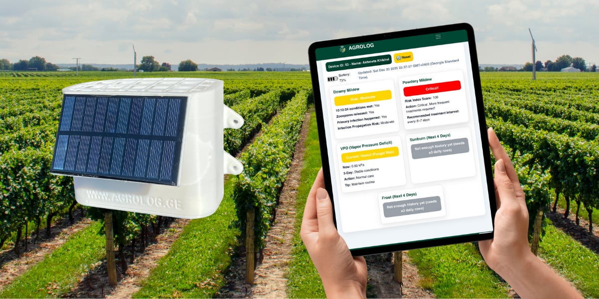With the support of GIZ, small wineries have received portable weather stations free of charge.
